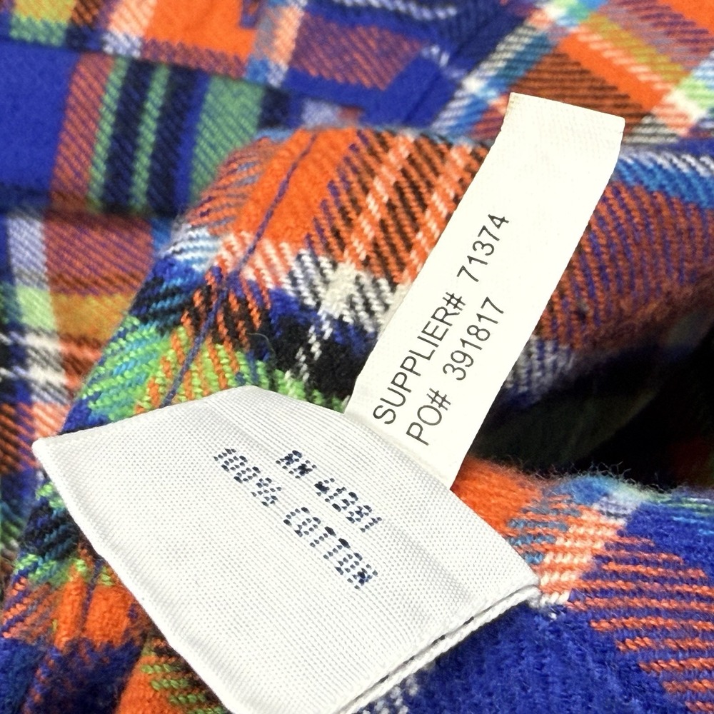 Ralph Lauren Flannel Shirt Mens Medium Madras Plaid Brushed Lumberjack Outdoors - Picture 4 of 7